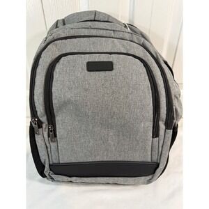 CLUCI Grey Laptop Backpack Water Resistant School College Travel Work Bag 15.6"‎